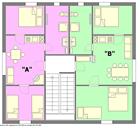 Schema of apartments "A" & "B"